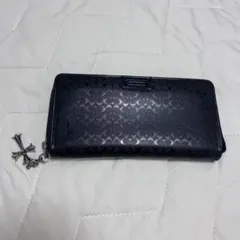 COACH シグネチャー ラウンドファスナー長財布 ブラック