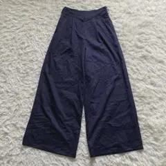 NATURAL BEAUTY BASIC ワイドパンツ　ネイビー紺　小さいサイズ