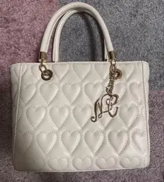 NICE CLAUPビッグハートキルティングミニトートバッグ