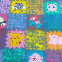 ポケットモンスター生地 カラフルキャラクター