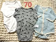 UNIQLO ボディスーツ　ベビー肌着3枚セット