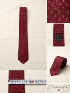 LOUIS VUITTON モノグラム柄 ネクタイ レッドのサムネイル