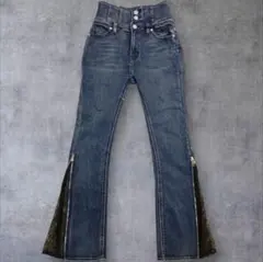 新品タグ付 LIP SERVICE サイドZIPレース 2WAYデニムパンツ S