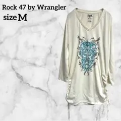Rock 47 by Wrangler【M】長袖Tシャツ アイボリー 海外古着