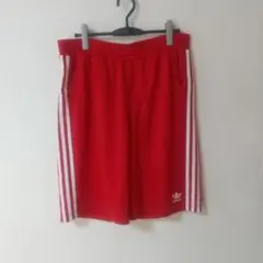 adidas90sトラックパンツ赤 ハーフパンツ/トレフォイル3本ライン