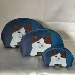 Gute Laine 猫ポーチ 3点セット 大中小セット 可愛い猫バック