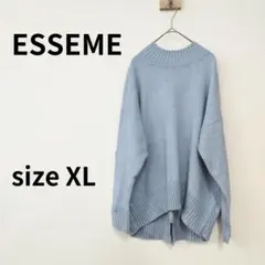 ESSEME ハイネック　タートルネック　ニット　リブ　696