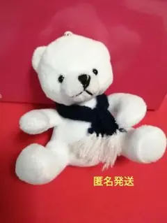 ぬいぐるみ キーホルダー マスコット 紺色マフラー 匿名配送