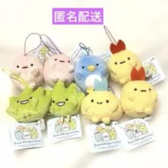 すみっコぐらし　ばんざいゴムひも付き　マスコット　5種類8個セット コンプリート
