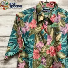 レインスプーナー reynspooner 90s 花柄 総柄 アロハ シャツ