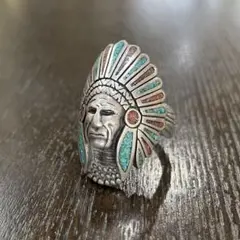 40s 50sインディアン メキシカン バイカーリング ヴィンテージ ナバホ