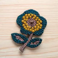 a56 ミナペルホネンアクセサリー　ブローチハンドメイド希少