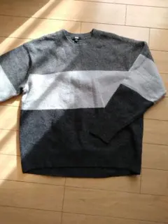 UNIQLO スフレヤーン グレー系 ニットセーター M