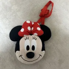ミニーマウス ポーチ 赤いストラップ付き