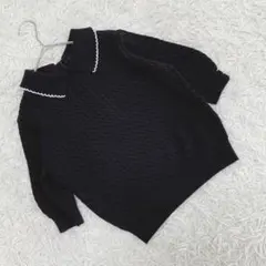 【スナイデル】 (F) ケーブルニットカラーセーター 半袖 ２way つけ襟