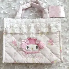 サンリオ　ホワイトフリルデザイン　マイメロ　2WAY手提げバッグ　新品 サンリオ ホワイトフリルデザイン 2WAY手提げバッグ マイメロディ