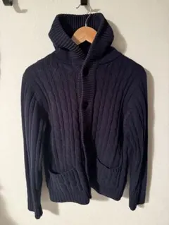 SONREIR ネイビー ケーブルニットカーディガン