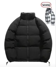 黒 ジャケット ジャンパーM マフラー付き　SHEIN