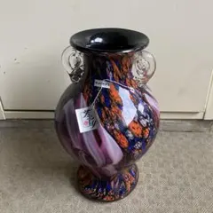 マーブル模様のガラス花瓶