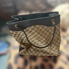 GUCCI GGキャンバス トートバッグ ブラウン