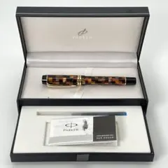 パーカー デュオフォールド 万年筆 ブルーマーブル ペン先18k - メルカリ