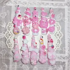 ネイルチップ 白ピンク 女児 スイーツ 量産 ロング ねこ うさぎ