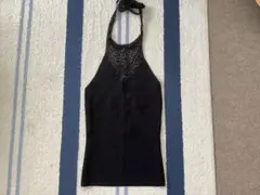 ビーズ付き　ホルターネック　トップス