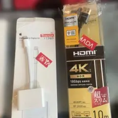 車載　アップルLightning to DAdapter 4k ケーブル