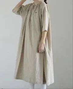 極美品✨マイラン リネン混 2WAY ベアドレス ロングスカート 黄緑