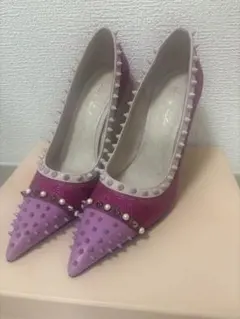 eimyistoire 紫のスタッズ付きハイヒールパンプスのサムネイル