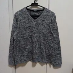 メンズ　トップス　長袖Tシャツ　グレー