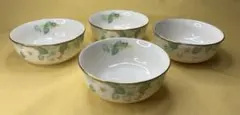 鳴海製陶 小鉢 4個セット 花柄 金縁のサムネイル