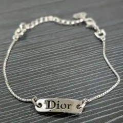 Christian Dior 美品 ロゴプレートレディースブレスレット