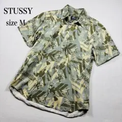 美品 Stussy 総柄シャツ MADE IN USA ヴィンテージ M 90s