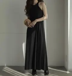 【ETRE TOKYO】カップインカットソーアメスリワンピース ブラック