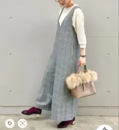 SLOBE IENA グレンチェックオールインワン 38