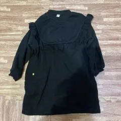 après les cours 裏起毛フリルワンピース　ポケットあり　110㎝