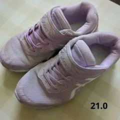 ASICS レーザービーム スニーカー 21.0cm 　ラベンダー