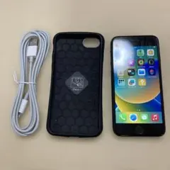 iPhone SE 64GB simフリー　ブラック iFaceケース付き