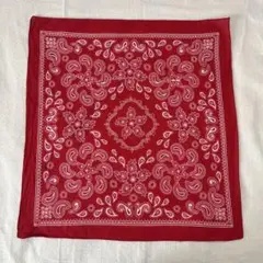 インポート古着　TOPSHOP トップショップ　赤 ペイズリー柄 バンダナ