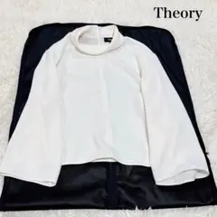 極美品　Theory　ロールネックブラウス　25年モデル　長袖　白　Sサイズのサムネイル