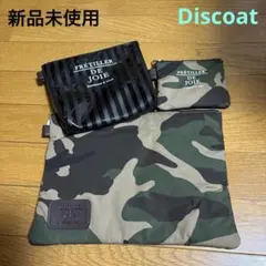 【新品未使用】Discoat迷彩柄&クリアストライプポーチ3点セットのサムネイル