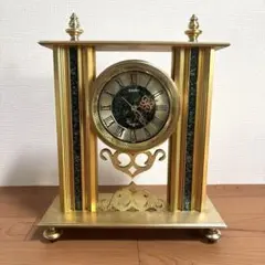 セイコー◆ 置時計 QW424Gゴールドカラー　 クオーツ 3針 SEIKO