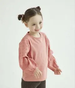 レースパフスリーブ長袖Tシャツ