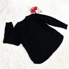 UNIQLO ユニクロ(XL)長袖 Tシャツ トレーナー ゆるダボ だぼ感 黒