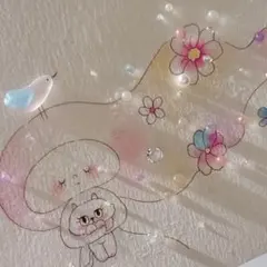 シーグラスアート　イラスト　水彩画　原画