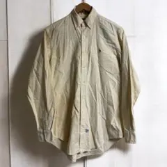 ラルフローレン オックスフォードシャツ 長袖 イエロー 刺繍ロゴ L相当