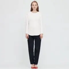 【UNIQLO】ユニクロ コットンロングシャツテールT