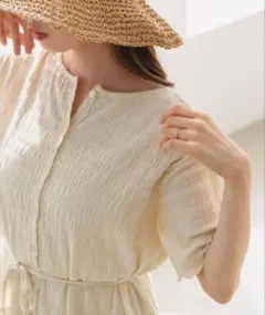 Kastane カットシャーリングワンピース