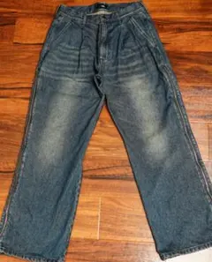 ハレ HARE ZIPレイヤードデニムパンツ　S